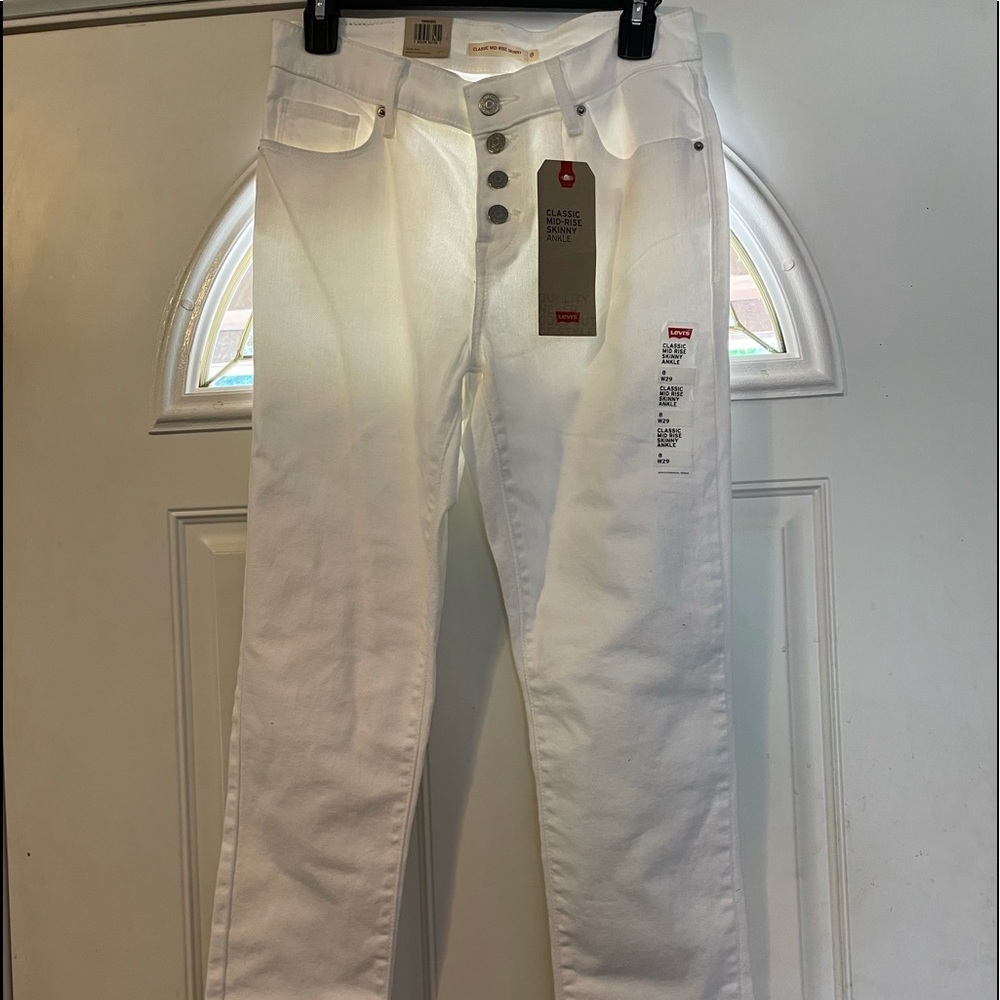 Classic Button-Front Skinny Ankle Jeans